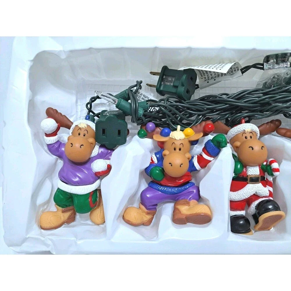 Santas Best Moose String Light Set 10 Lights 7619 Christmas Tree Ornaments